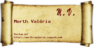 Merth Valéria névjegykártya