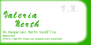 valeria merth business card